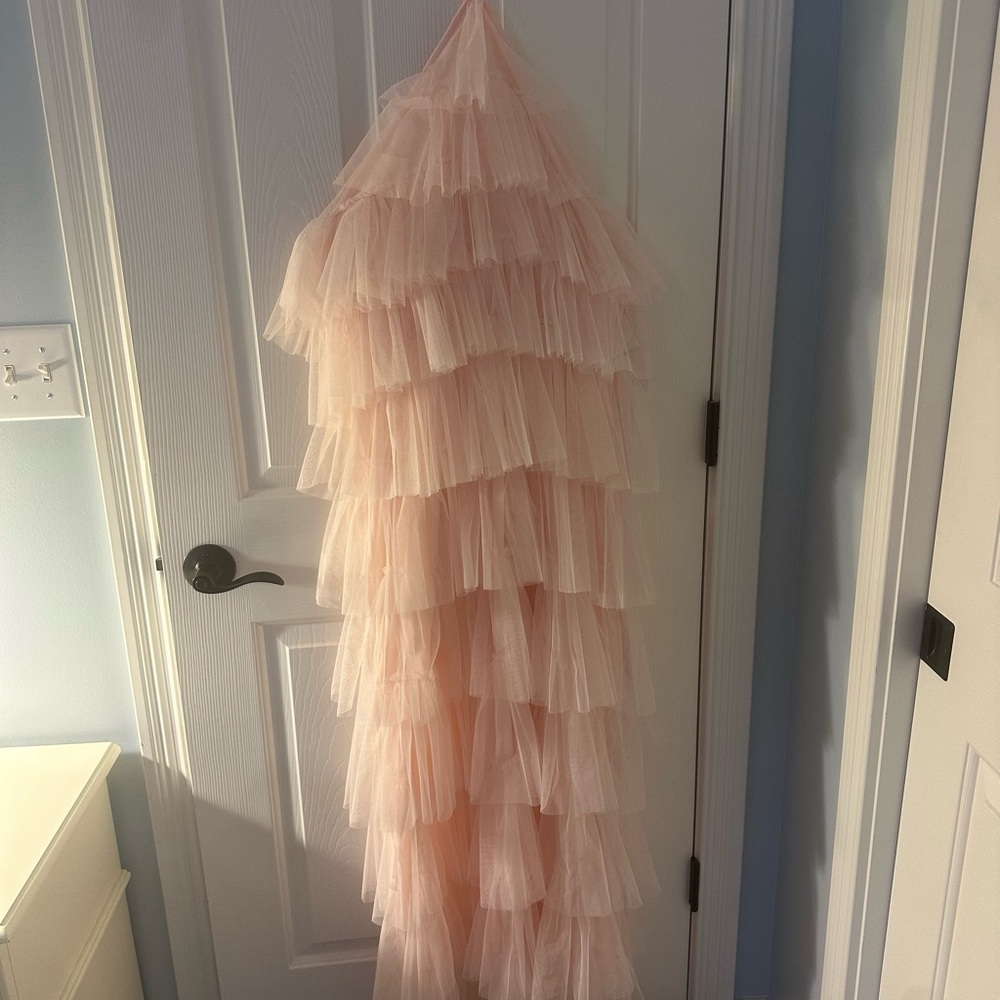 Pink Layered Tulle Dress